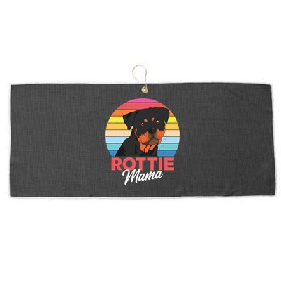 Rottie Mama Rottweiler Dog Mom Funny Mothers Day Gift Large Microfiber Waffle Golf Towel