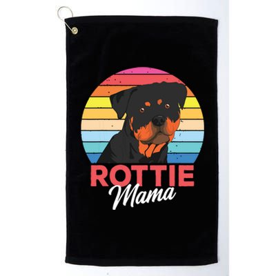 Rottie Mama Rottweiler Dog Mom Funny Mothers Day Gift Platinum Collection Golf Towel