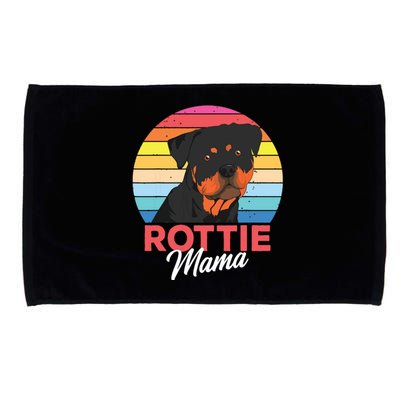 Rottie Mama Rottweiler Dog Mom Funny Mothers Day Gift Microfiber Hand Towel