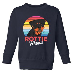 Rottie Mama Rottweiler Dog Mom Funny Mothers Day Gift Toddler Sweatshirt