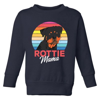 Rottie Mama Rottweiler Dog Mom Funny Mothers Day Gift Toddler Sweatshirt