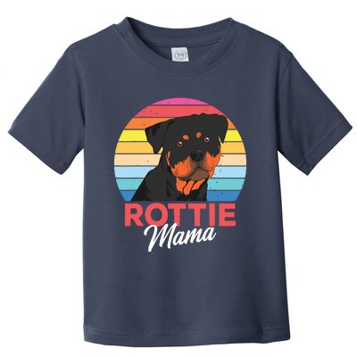 Rottie Mama Rottweiler Dog Mom Funny Mothers Day Gift Toddler T-Shirt