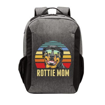 Rottie Mom Rottweiler Dog Vintage Retro Sunset Beach Vibe Vector Backpack