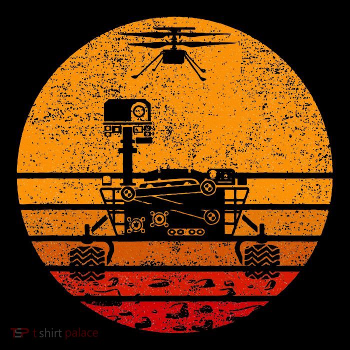 Retro Mars Rover Vintage Mars Landing T-Shirt