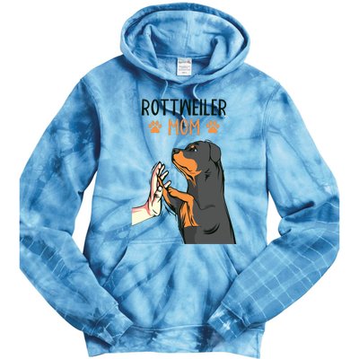 Rottweiler Mom Rottie Dog Mama Funny Mothers Day Tie Dye Hoodie