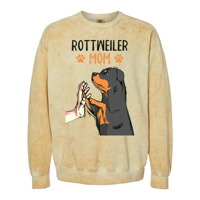 Rottweiler Mom Rottie Dog Mama Funny Mothers Day Colorblast Crewneck Sweatshirt