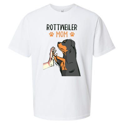 Rottweiler Mom Rottie Dog Mama Funny Mothers Day Sueded Cloud Jersey T-Shirt