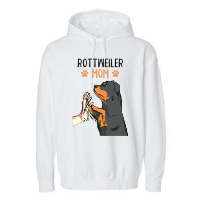 Rottweiler Mom Rottie Dog Mama Funny Mothers Day Garment-Dyed Fleece Hoodie