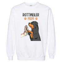 Rottweiler Mom Rottie Dog Mama Funny Mothers Day Garment-Dyed Sweatshirt