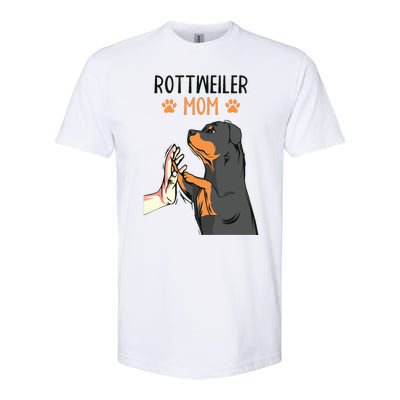 Rottweiler Mom Rottie Dog Mama Funny Mothers Day Softstyle CVC T-Shirt