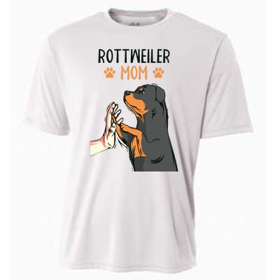 Rottweiler Mom Rottie Dog Mama Funny Mothers Day Cooling Performance Crew T-Shirt