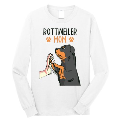 Rottweiler Mom Rottie Dog Mama Funny Mothers Day Long Sleeve Shirt