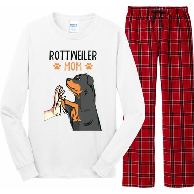 Rottweiler Mom Rottie Dog Mama Funny Mothers Day Long Sleeve Pajama Set