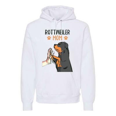 Rottweiler Mom Rottie Dog Mama Funny Mothers Day Premium Hoodie