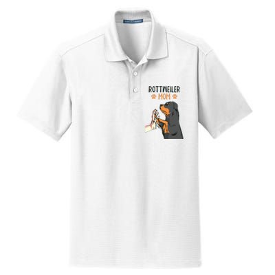 Rottweiler Mom Rottie Dog Mama Funny Mothers Day Dry Zone Grid Polo