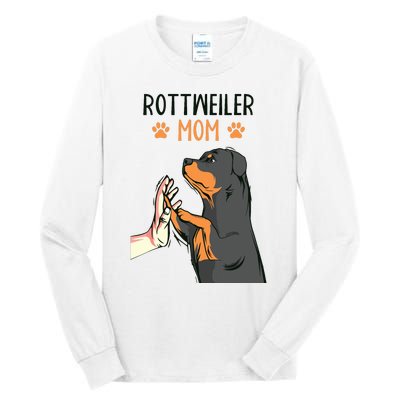 Rottweiler Mom Rottie Dog Mama Funny Mothers Day Tall Long Sleeve T-Shirt