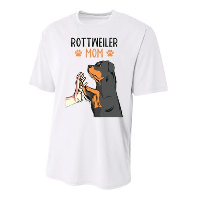 Rottweiler Mom Rottie Dog Mama Funny Mothers Day Performance Sprint T-Shirt