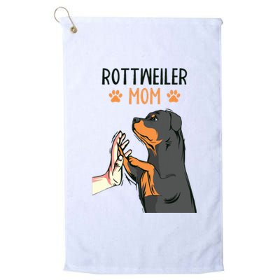 Rottweiler Mom Rottie Dog Mama Funny Mothers Day Platinum Collection Golf Towel