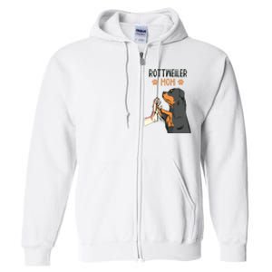 Rottweiler Mom Rottie Dog Mama Funny Mothers Day Full Zip Hoodie