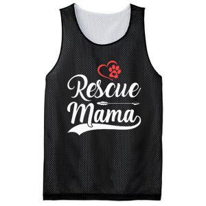 rescue mama rescue dog lover out rescue mom paw print Mesh Reversible Basketball Jersey Tank