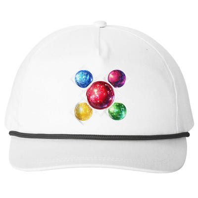 Rainbow Materia Snapback Five-Panel Rope Hat