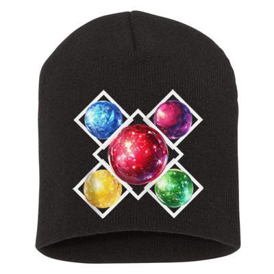 Rainbow Materia Short Acrylic Beanie