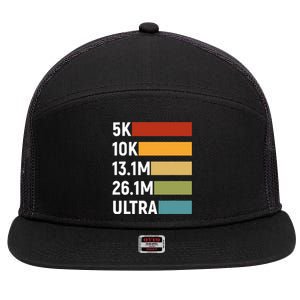 Running Marathon Runner Jogging 7 Panel Mesh Trucker Snapback Hat