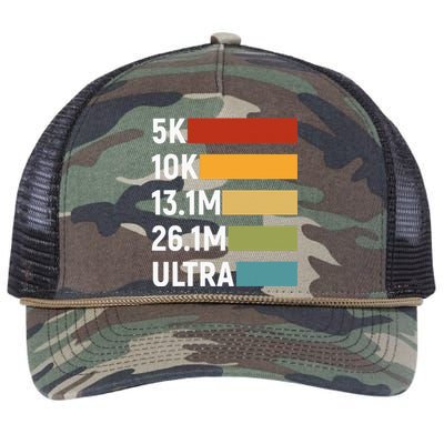 Running Marathon Runner Jogging Retro Rope Trucker Hat Cap