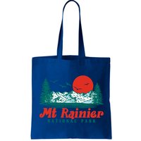 Retro Mount Rainier Mountain Trees And Sun Scene Graphic Gift Bag