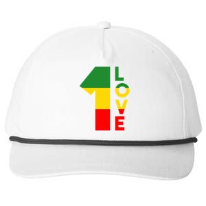 Reggae Music Rastafarian 1 Love Rasta Jamaica Snapback Five-Panel Rope Hat