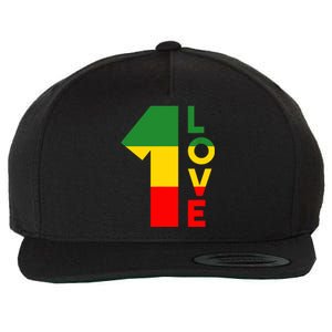 Reggae Music Rastafarian 1 Love Rasta Jamaica Wool Snapback Cap