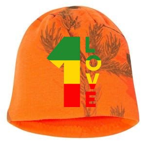 Reggae Music Rastafarian 1 Love Rasta Jamaica Kati - Camo Knit Beanie