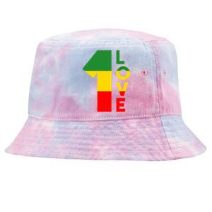 Reggae Music Rastafarian 1 Love Rasta Jamaica Tie-Dyed Bucket Hat