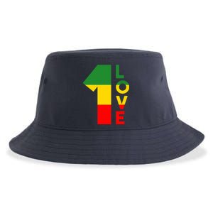 Reggae Music Rastafarian 1 Love Rasta Jamaica Sustainable Bucket Hat