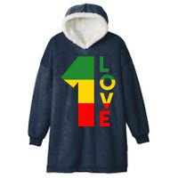 Reggae Music Rastafarian 1 Love Rasta Jamaica Hooded Wearable Blanket