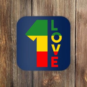 Reggae Music Rastafarian 1 Love Rasta Jamaica Coaster