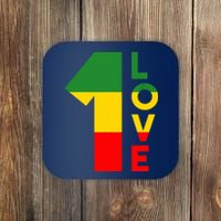 Reggae Music Rastafarian 1 Love Rasta Jamaica Coaster