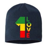 Reggae Music Rastafarian 1 Love Rasta Jamaica Sustainable Beanie