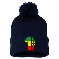 Reggae Music Rastafarian 1 Love Rasta Jamaica Pom Pom 12in Knit Beanie