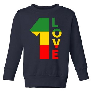 Reggae Music Rastafarian 1 Love Rasta Jamaica Toddler Sweatshirt