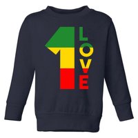 Reggae Music Rastafarian 1 Love Rasta Jamaica Toddler Sweatshirt