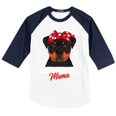 Rottweiler Mama Rottie Dog Mom Funny Mothers Day Gift Baseball Sleeve Shirt