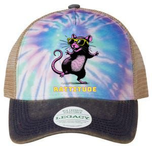 Rat Meme Rattitude Rat Sunglasses Dancing Legacy Tie Dye Trucker Hat