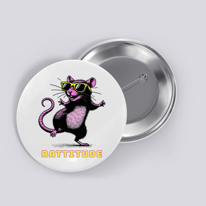 Rat Meme Rattitude Rat Sunglasses Dancing Button