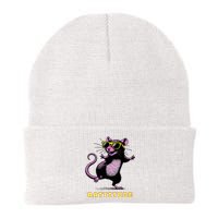 Rat Meme Rattitude Rat Sunglasses Dancing Knit Cap Winter Beanie