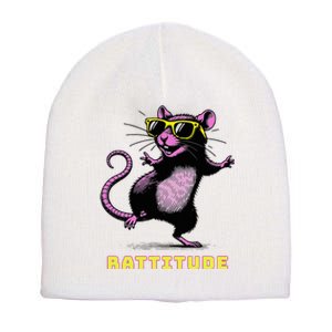 Rat Meme Rattitude Rat Sunglasses Dancing Short Acrylic Beanie