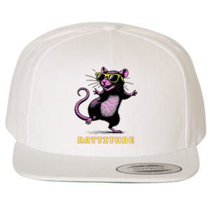 Rat Meme Rattitude Rat Sunglasses Dancing Wool Snapback Cap