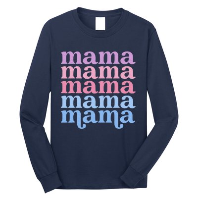 Retro Mama Retro Mom Mommy For Mothers Day Long Sleeve Shirt