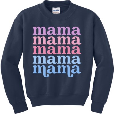 Retro Mama Retro Mom Mommy For Mothers Day Kids Sweatshirt