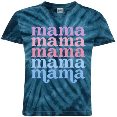 Retro Mama Retro Mom Mommy For Mothers Day Kids Tie-Dye T-Shirt